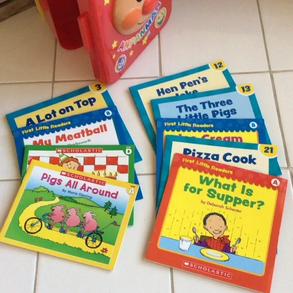 Red Rolling Suitcase with 9 Scholastic Books - Picture 7 of 7